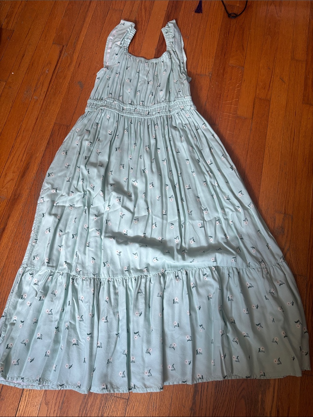 Cat & Jack Mint Green Floral Tiered Sundress